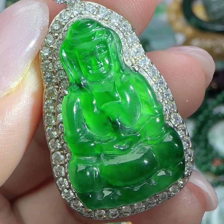 翡翠未镶嵌颈饰天然A货758