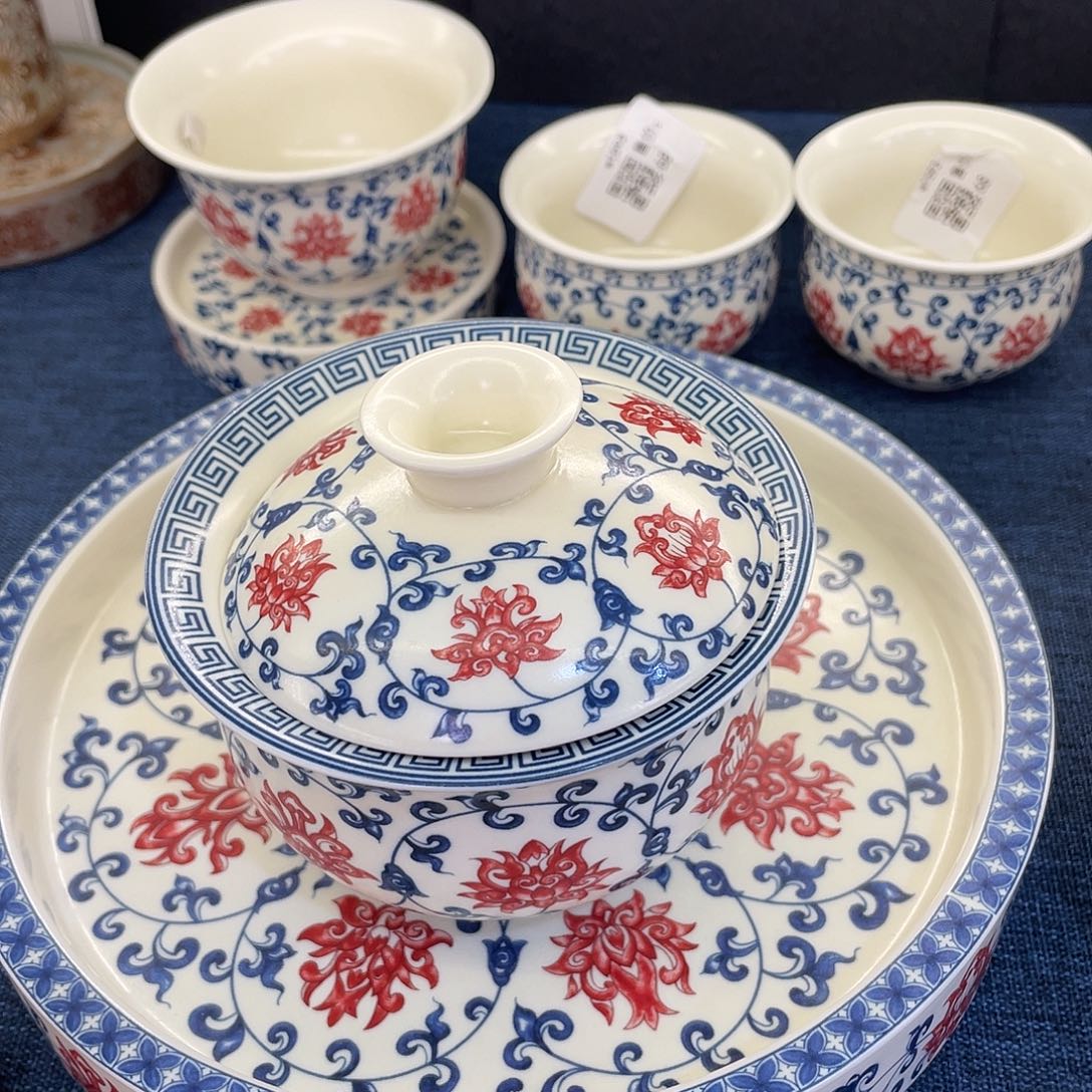 陶景德陶瓷盖碗茶具