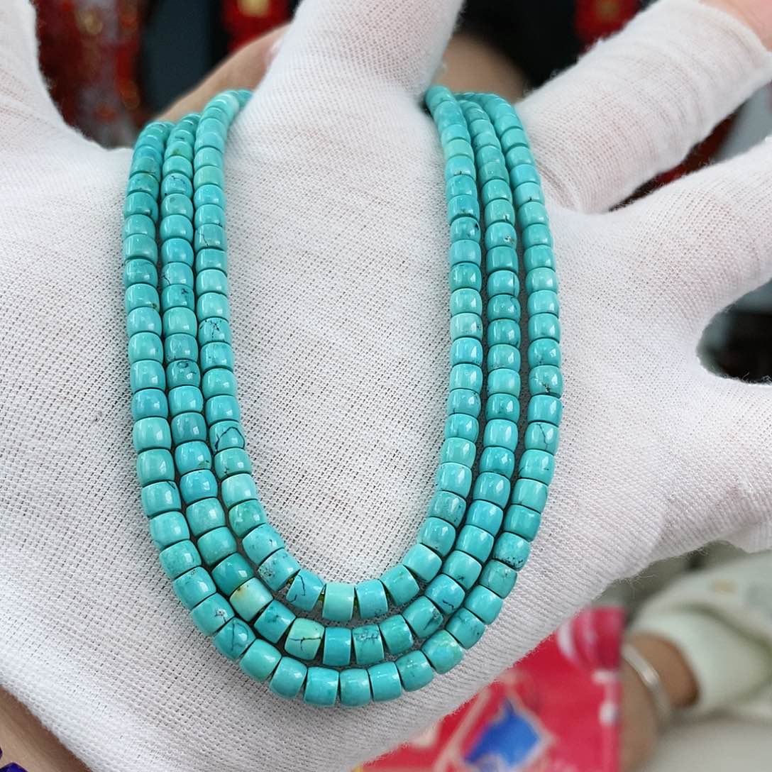 绿松石珠宝奇石未镶嵌4mm