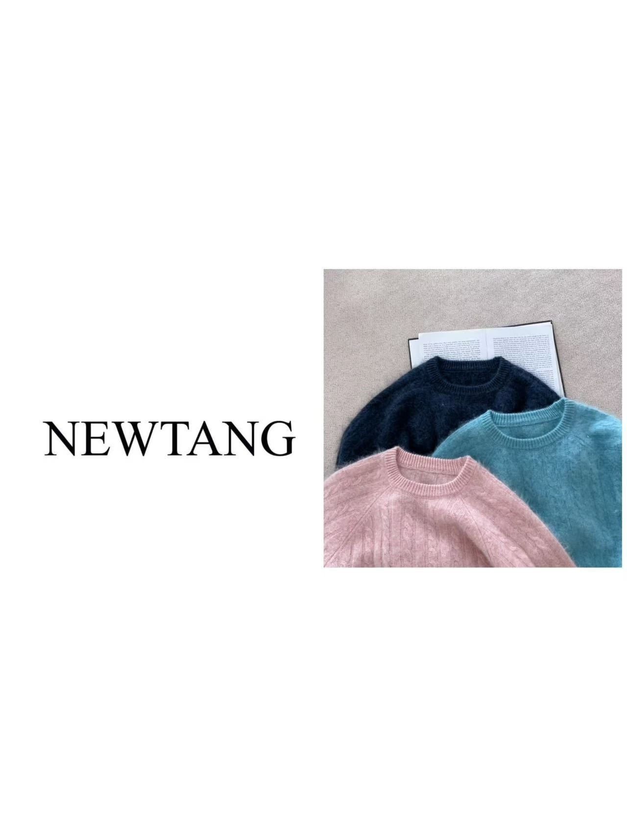 【奢华轻柔】1190 100%羊毛拉绒圆领麻花毛衣女高级感长袖软糯针织