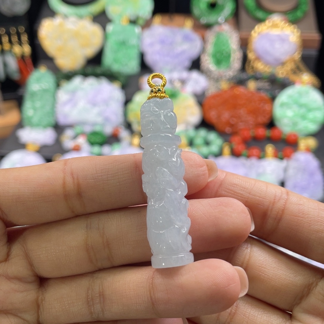 翡翠未镶嵌颈饰代编织