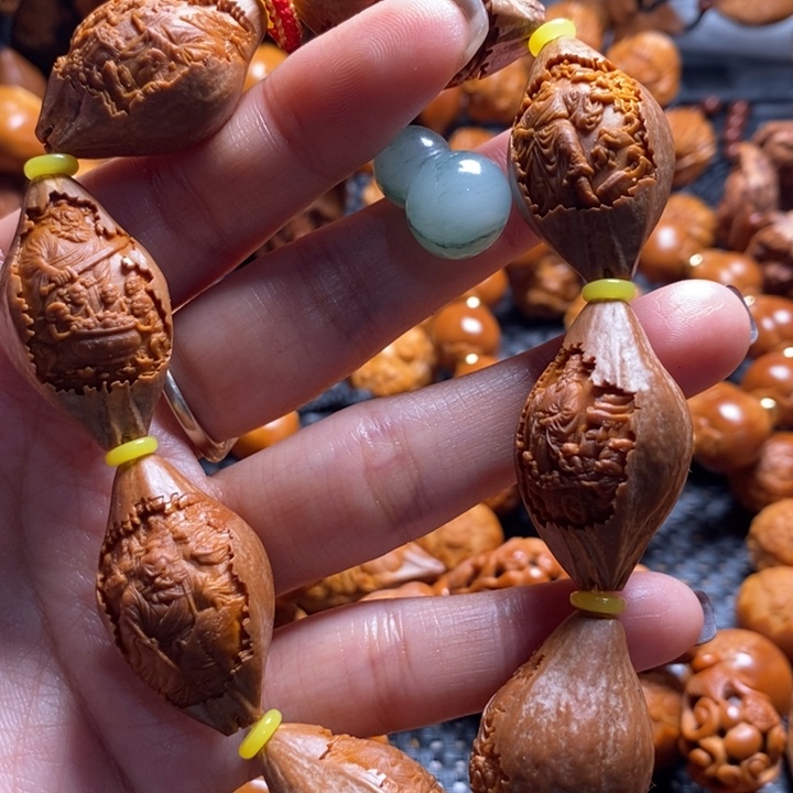 吊坠橄榄核史*革包衣钟馗 