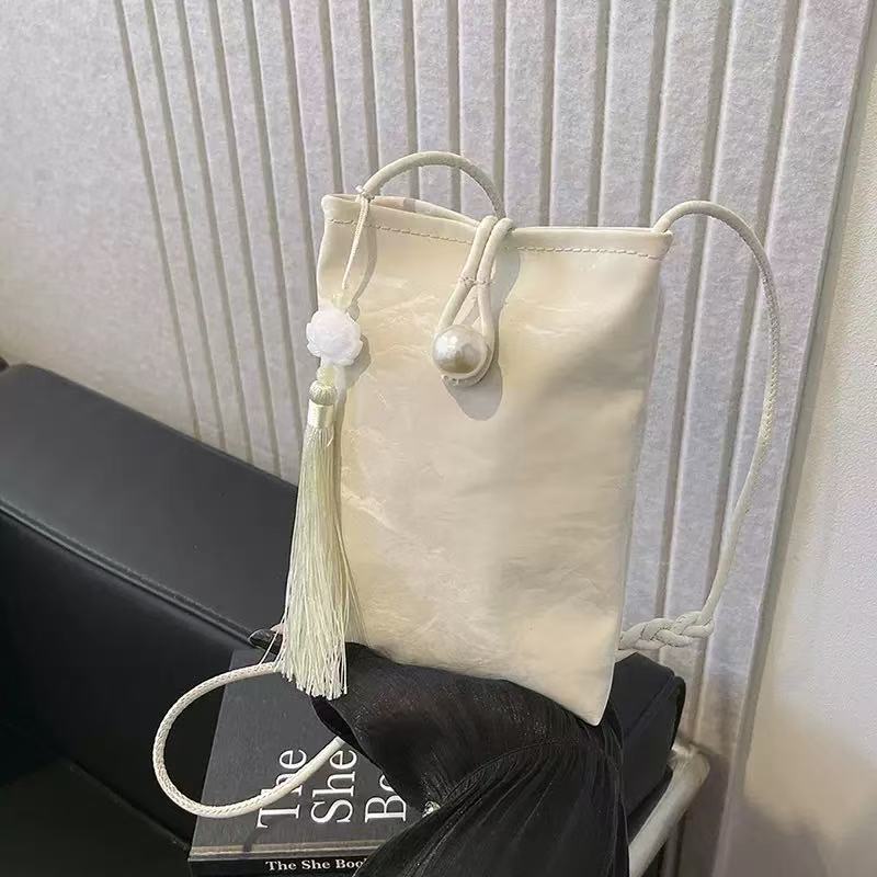 【现场直播制作】丝绒单肩珍珠包 定制（不退）非遗大漆珍珠包