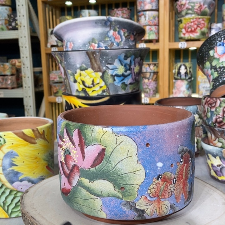 红陶景德镇艺术手绘作品