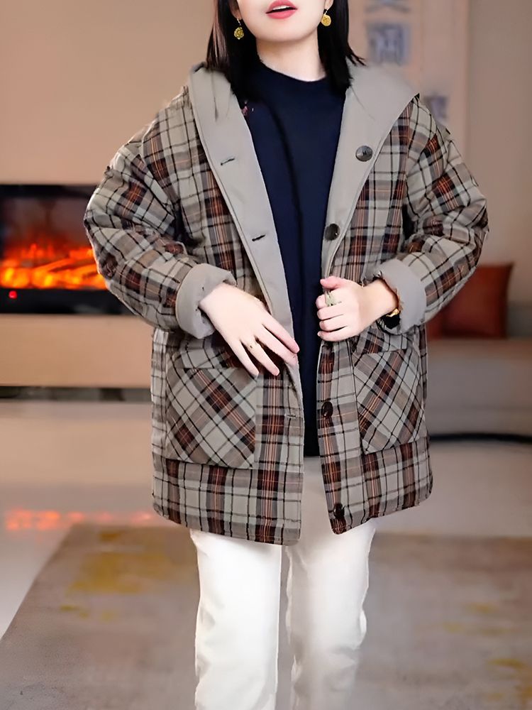 C566-新款中年女妈妈装冬装棉衣中长气质冬季棉服中老年女棉袄