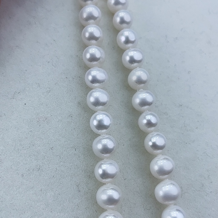 淡水珍珠颈饰银S925镶嵌7极光冷白