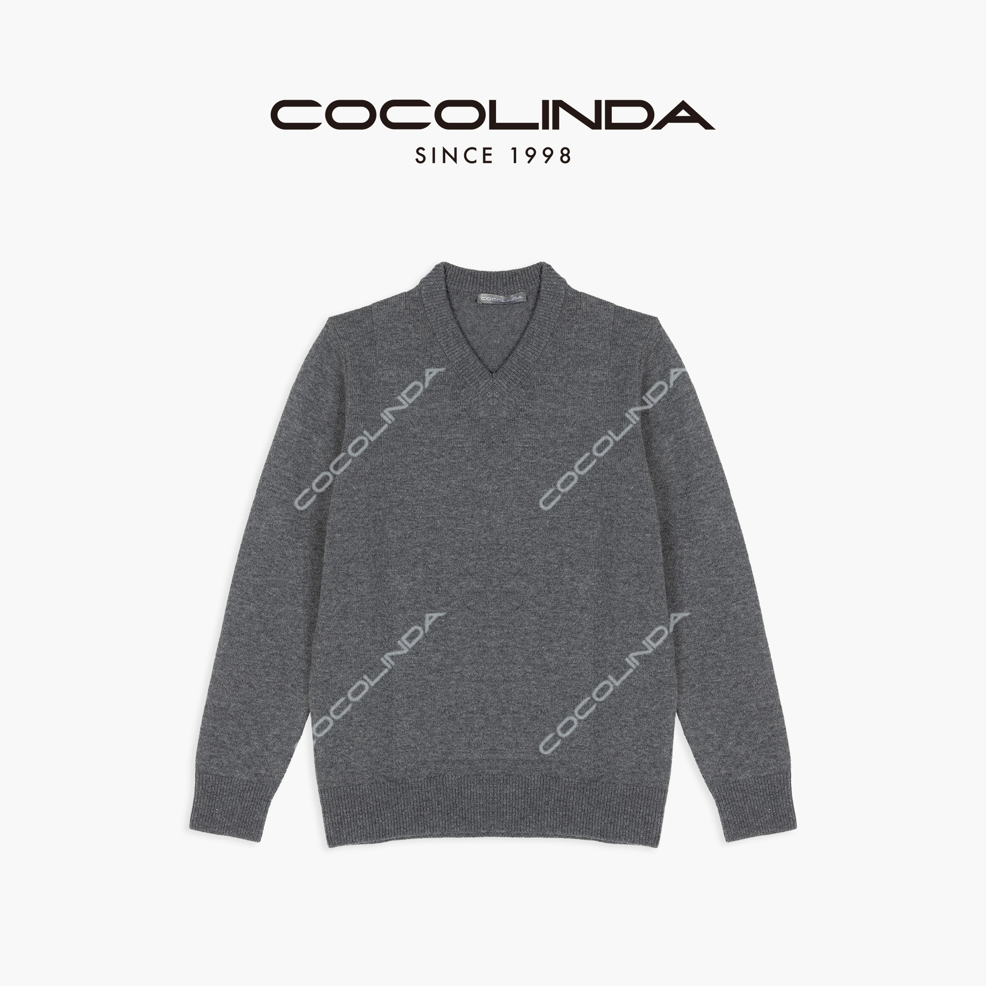 COCOLINDA | 100%羊毛 【双面双织】男女CPV领针织羊毛衫S2277