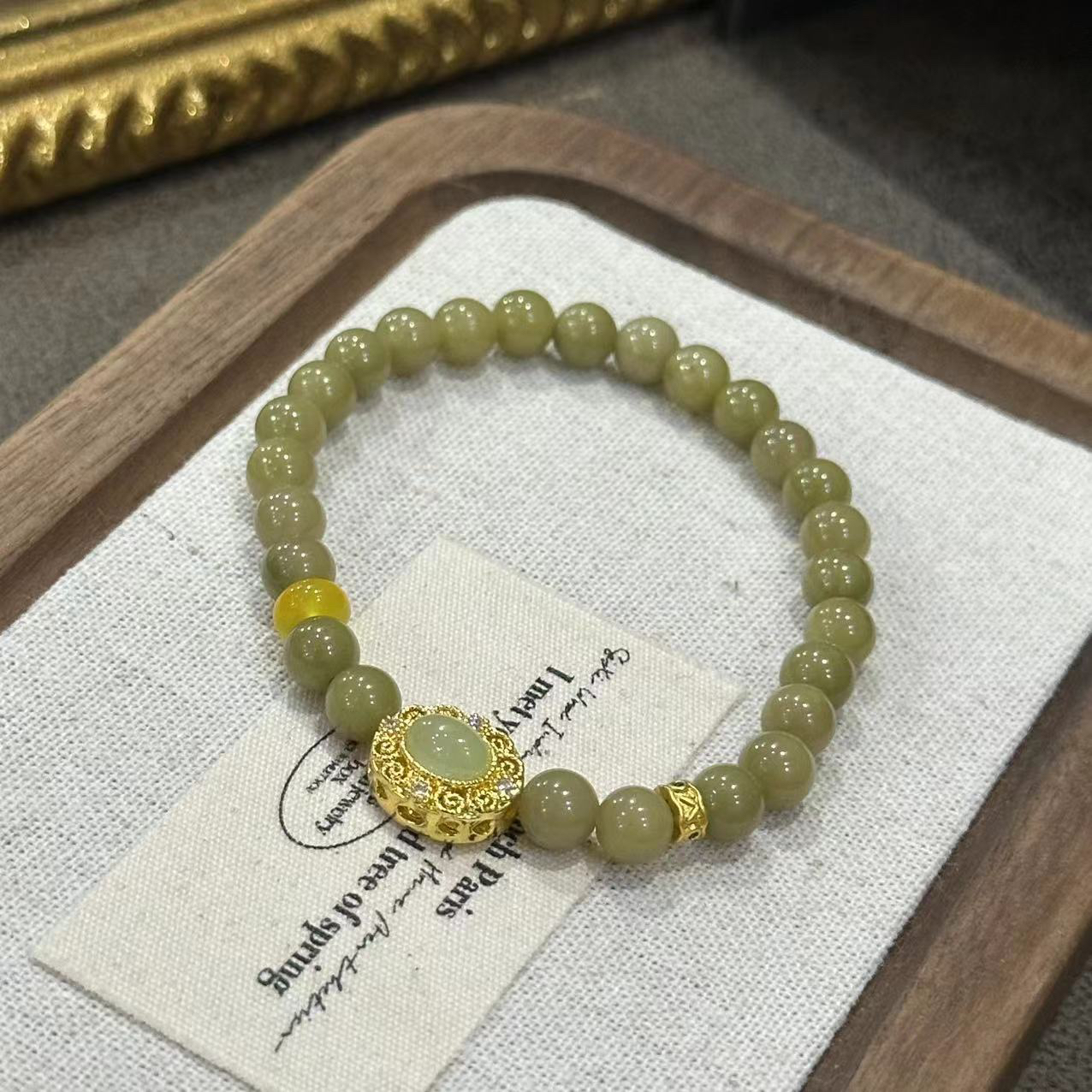 铜合金手链 浅绿色新中式手串-4199 