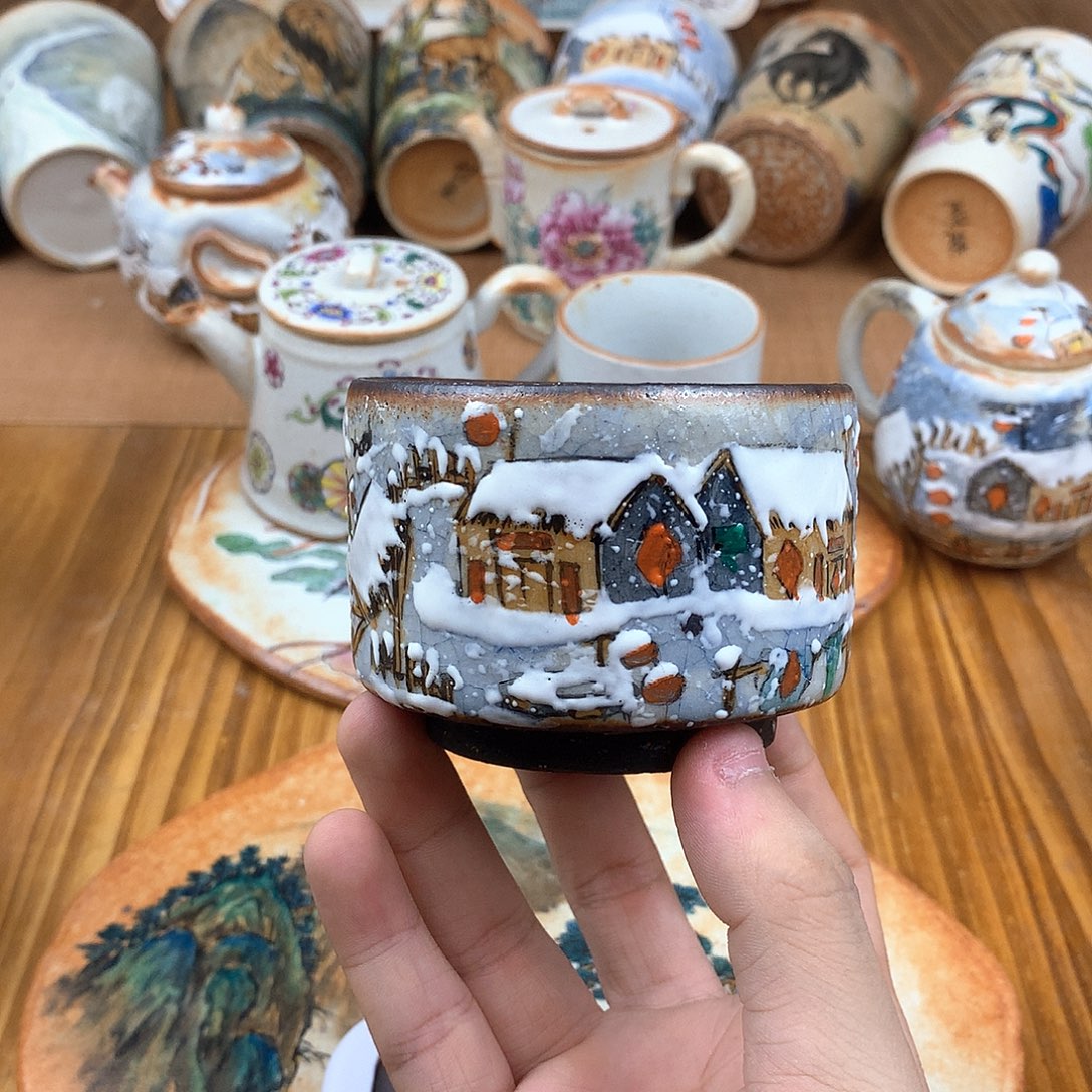 如***雪杯景德镇陶瓷手作