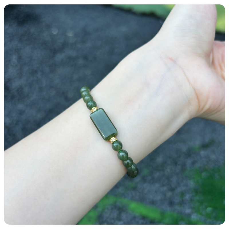 新疆和田玉无事牌手串经典高端送妈妈女友礼物