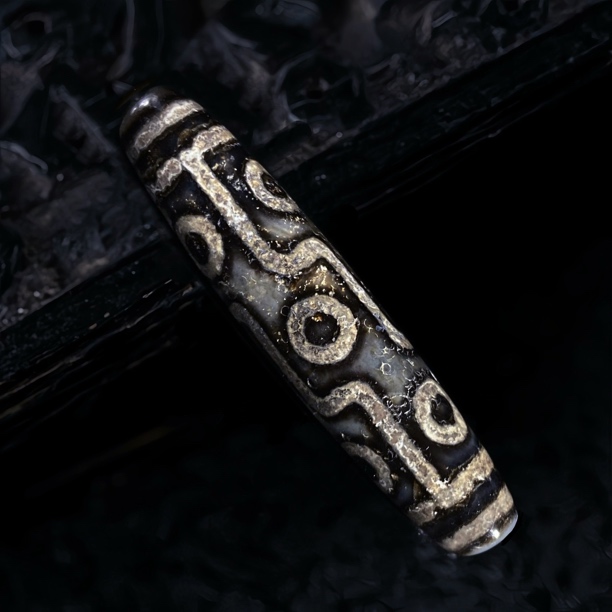 至纯老料臻品九眼精品优质天然老玛瑙真品台湾一代西藏藏天珠吊坠