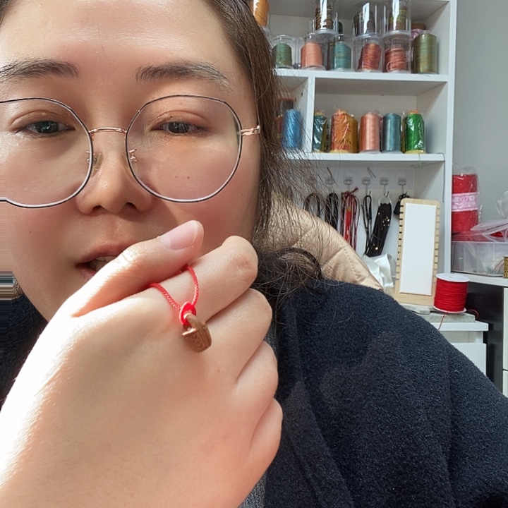 纯手工编织小桃蓝