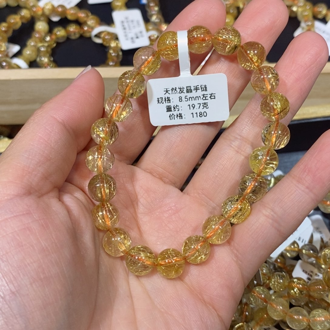 水晶手链未镶嵌泡***芙手链8.5mm 瑾