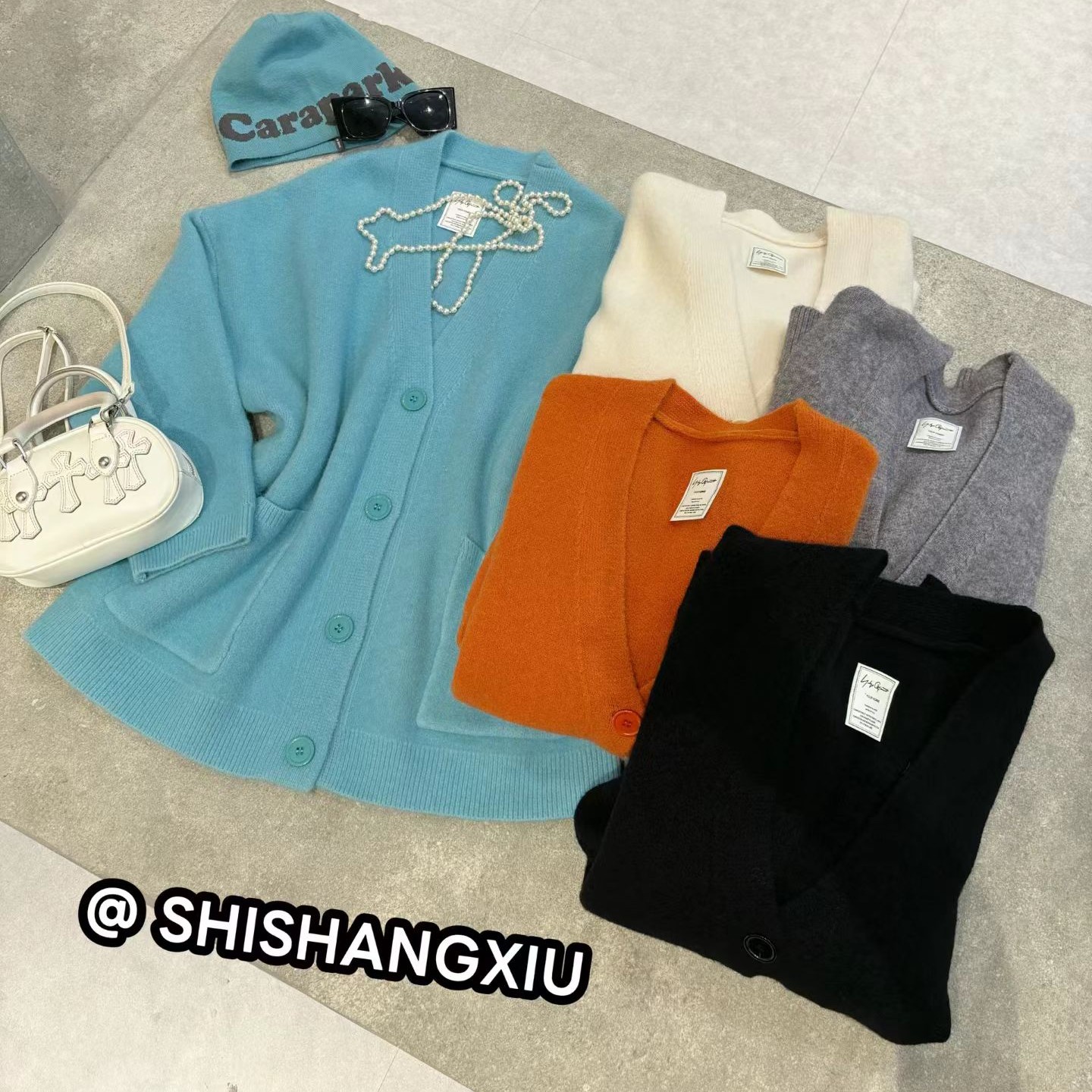 王美丽专享特大码糖果色300斤毛衣开衫50906