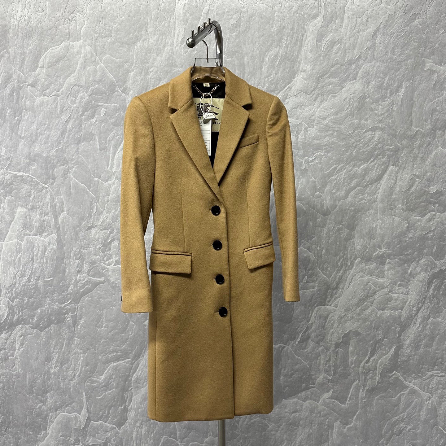 99新 BURBERRY/博柏利 长款羊毛大衣 36码 P00695