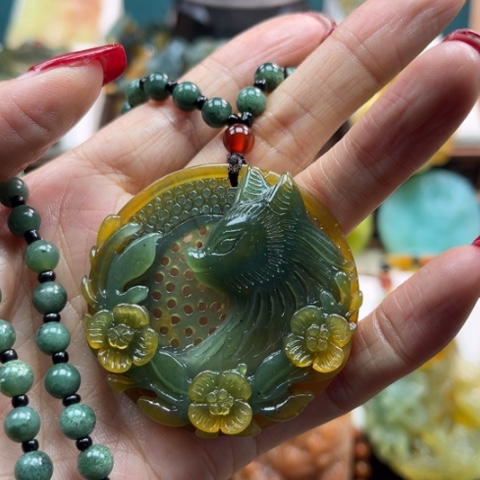 岫玉挂件未镶嵌萍****恋挂件