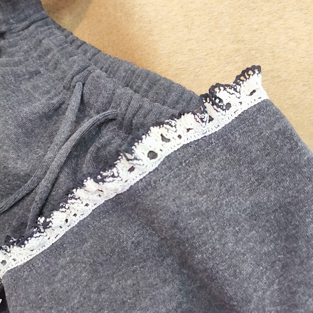 甜美系风加绒加厚德绒磨毛秋冬裤子