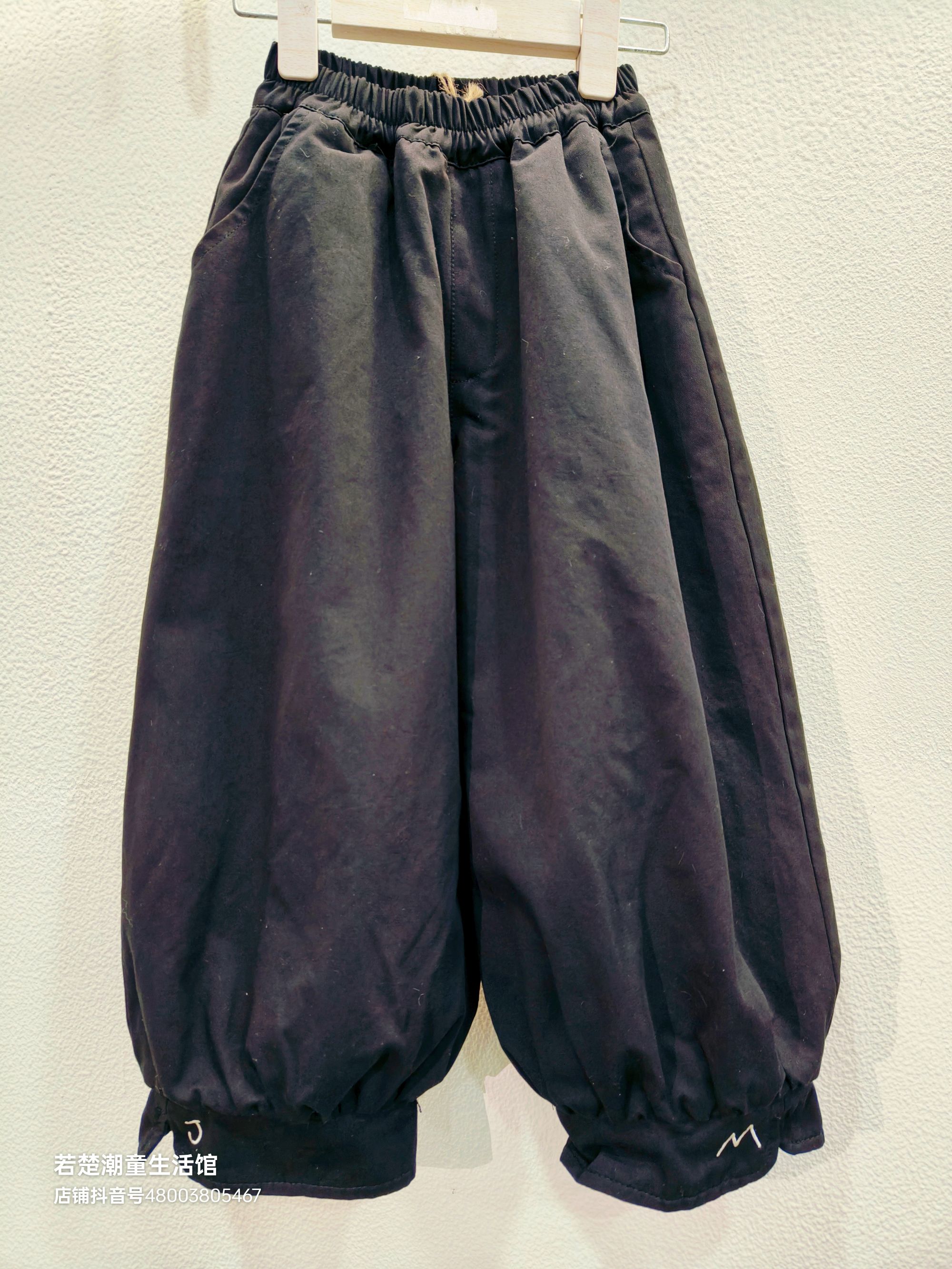 100%棉韩版森系休闲灯笼裤棉裤黑色女童儿童休闲裤松紧腰百搭