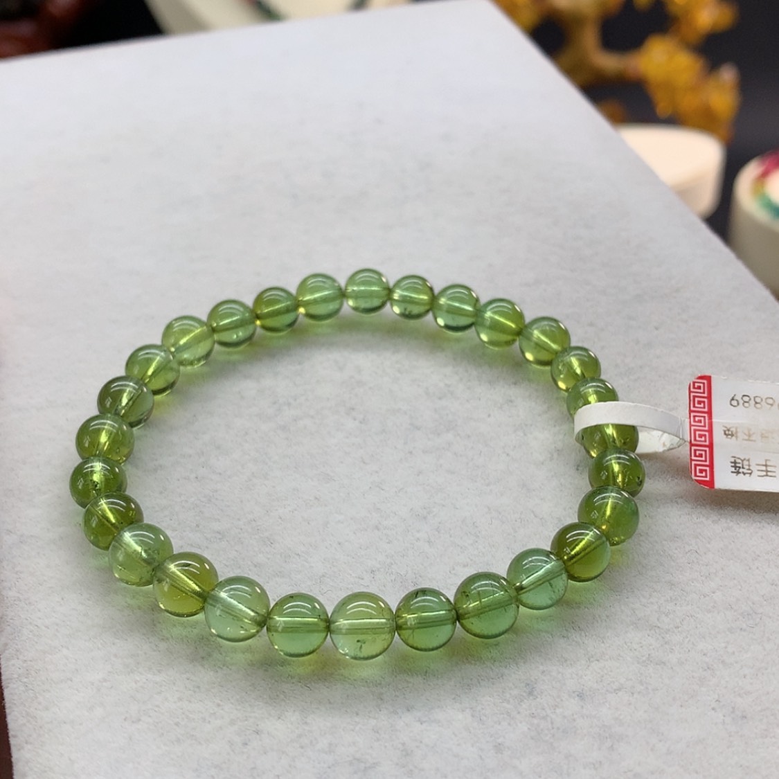 【闪购商品】未镶嵌手链碧玺绿色单圈6.8