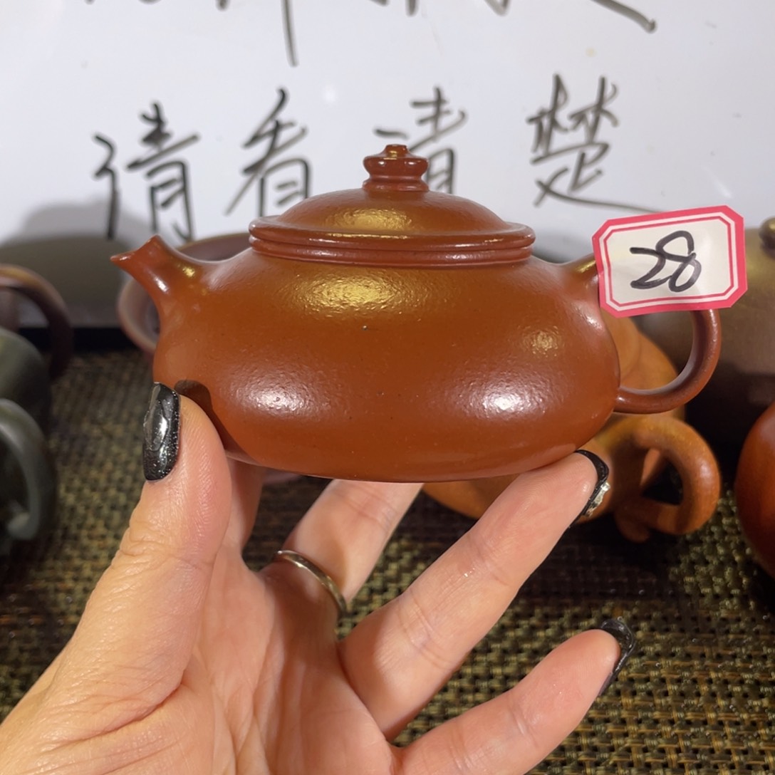 紫砂茶壶残*寒江生砂朱泥