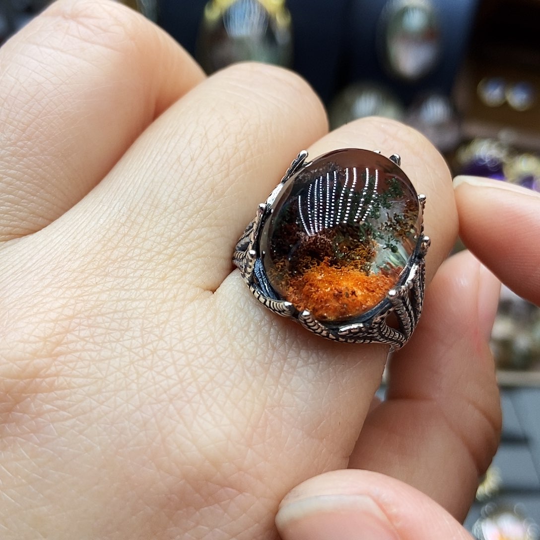 水晶戒指银S925镶嵌阿****