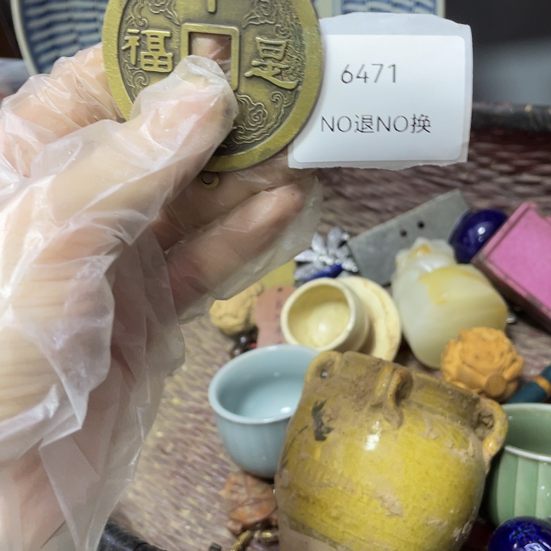 花***朵瓷片6471号工艺品