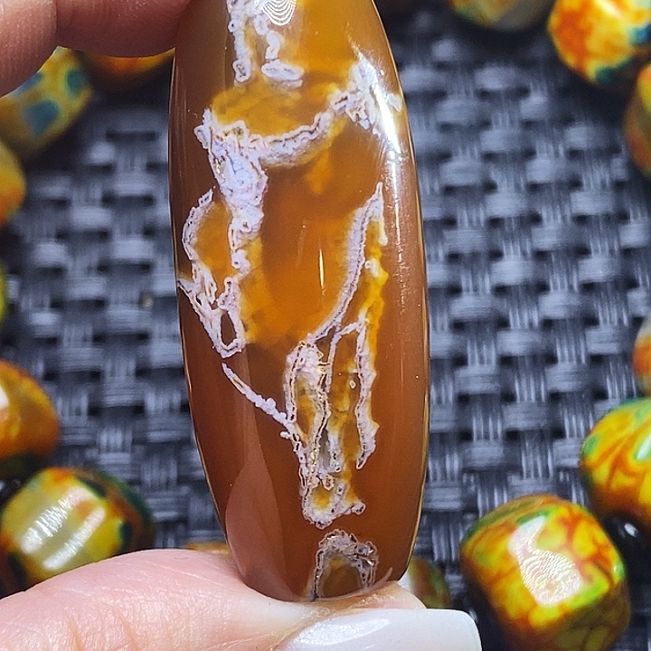 红***火玛瑙/玉髓未镶嵌颈饰