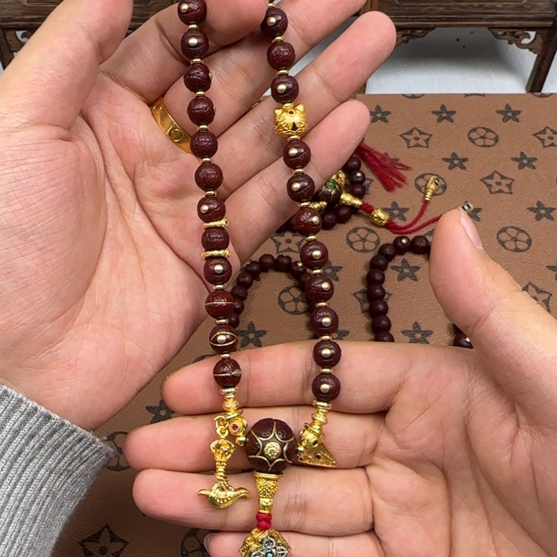 凤眼菩提吊坠凤眼金钉手持8.5满配蓝