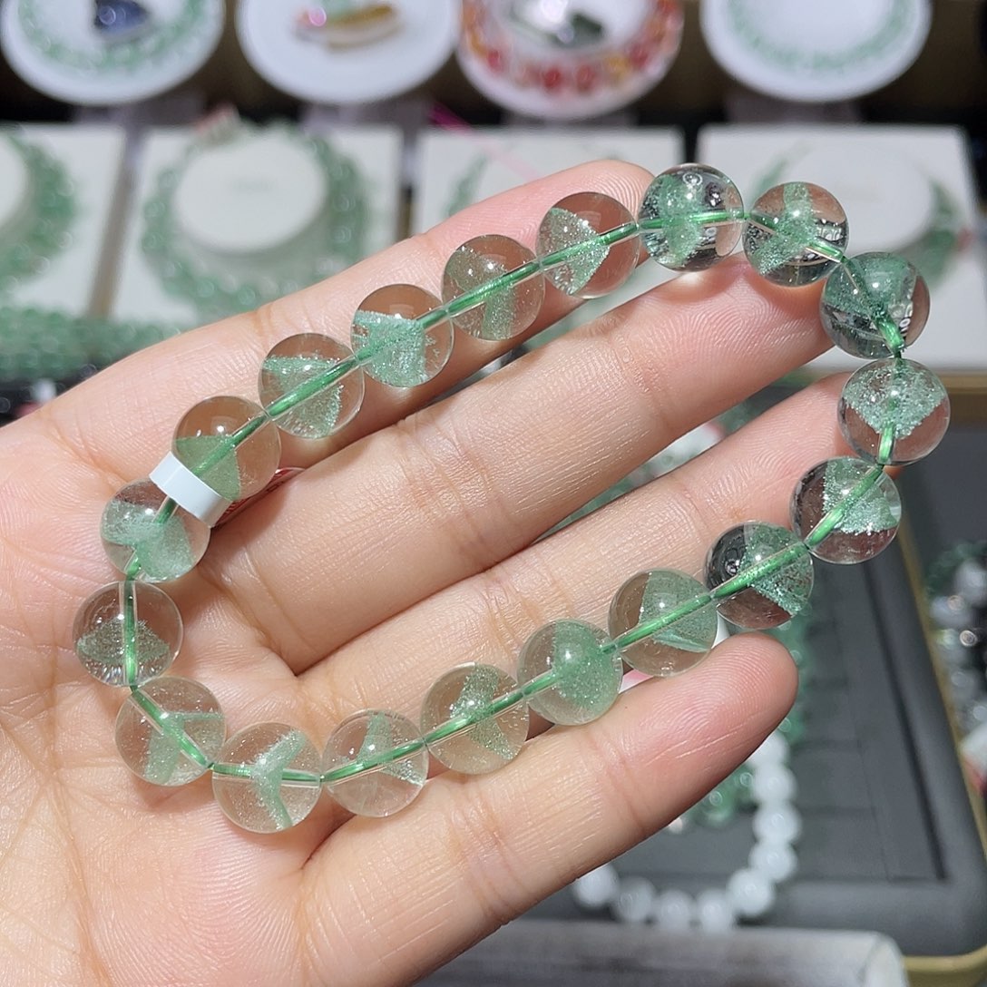 未镶嵌手链水晶翠幽灵金字塔手串