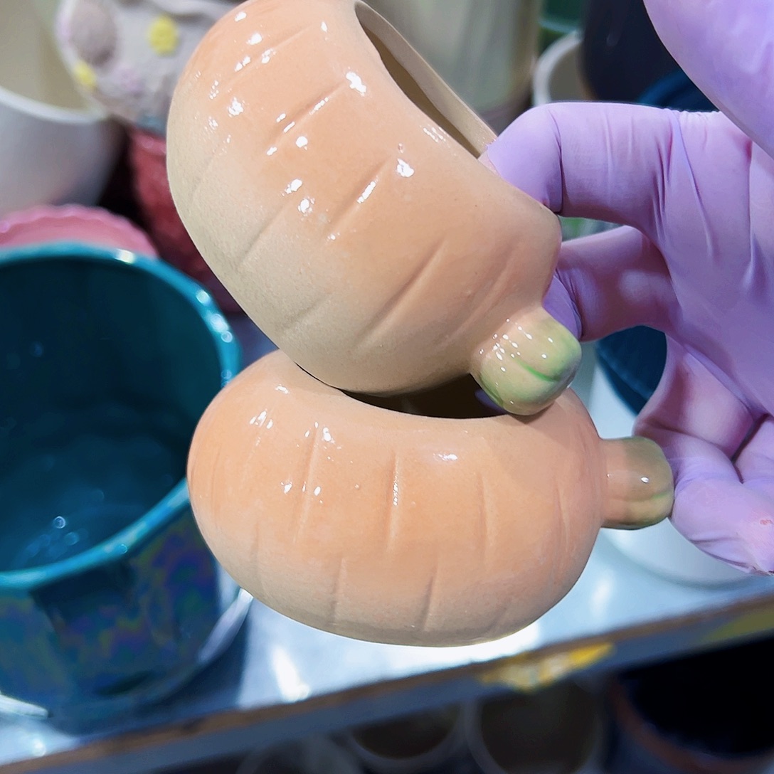 有孔外贸尾单陶瓷花盆凑单10米包邮