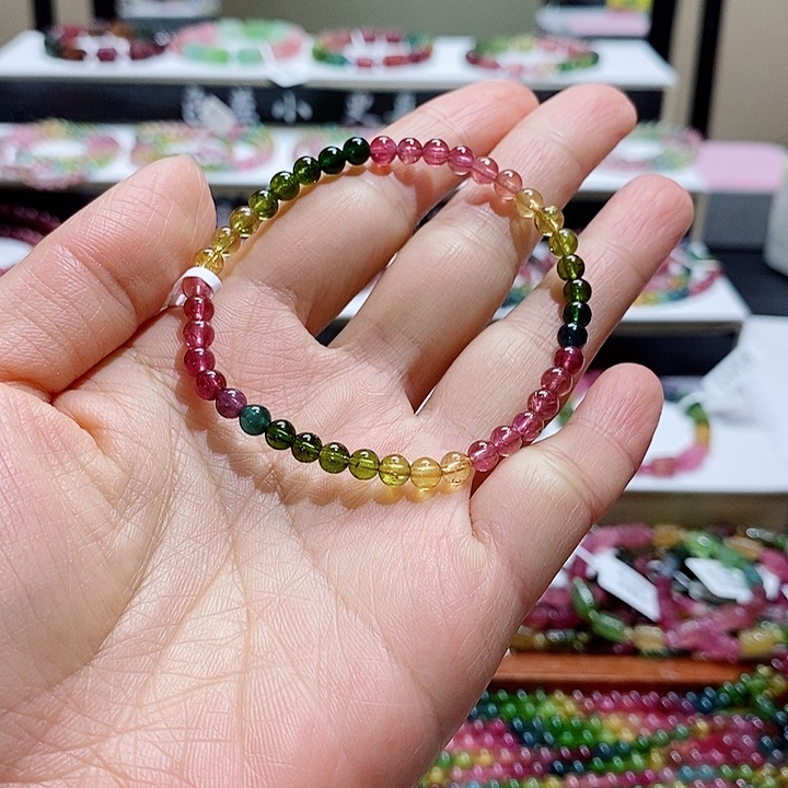 碧玺手链未镶嵌天然碧玺4.7毫米