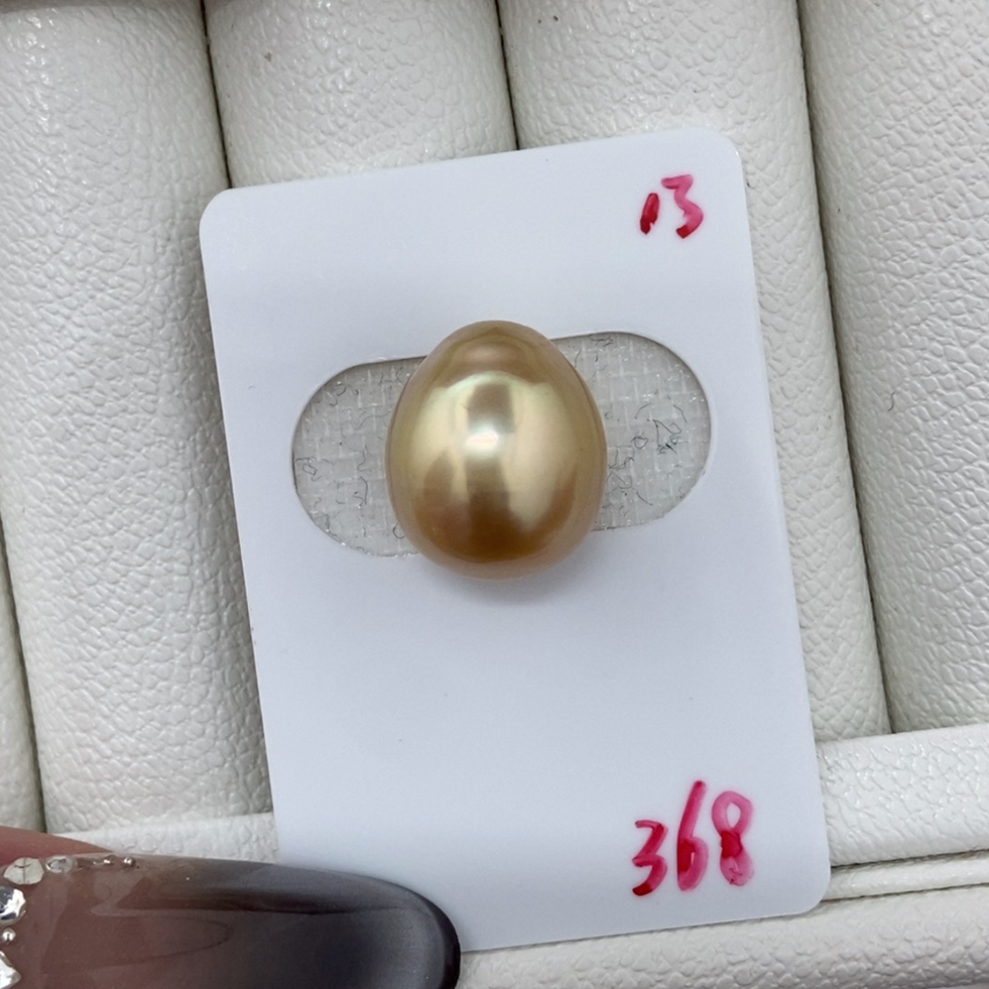 定制海水珍珠未镶嵌裸珠13-14 可梨花扣