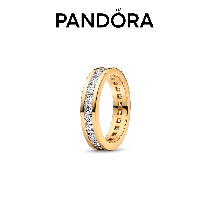 PANDORA/潘多拉 925银戒指 无限光环戒指金色精致经典气质礼物