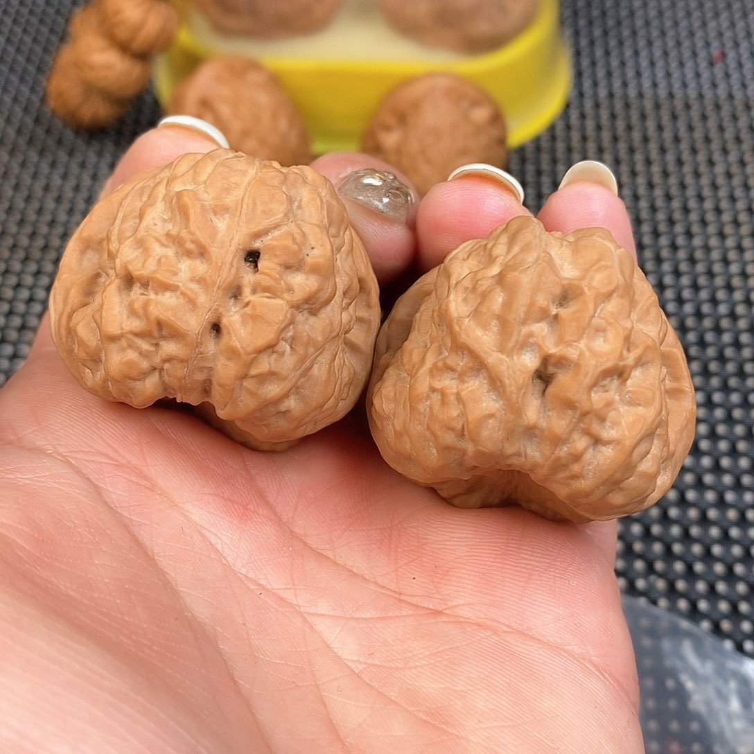 文玩核桃把件38尺蛙全品