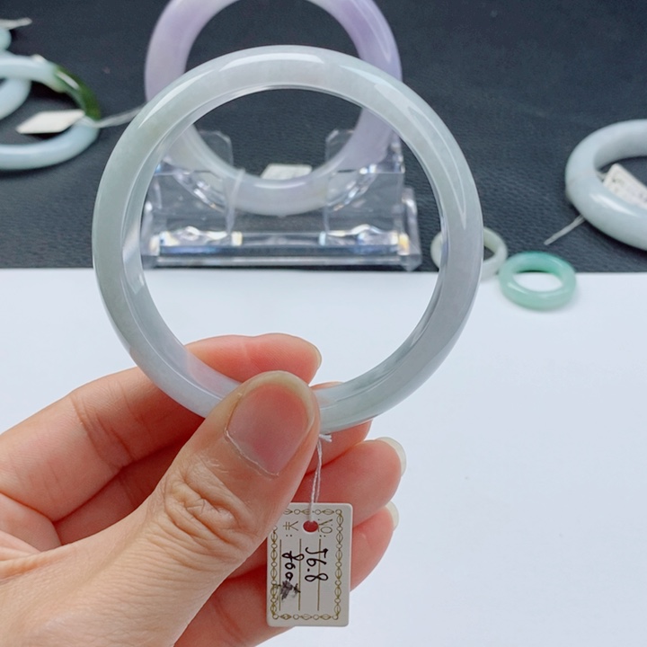 翡翠手镯未镶嵌正圈手镯56-57圈口