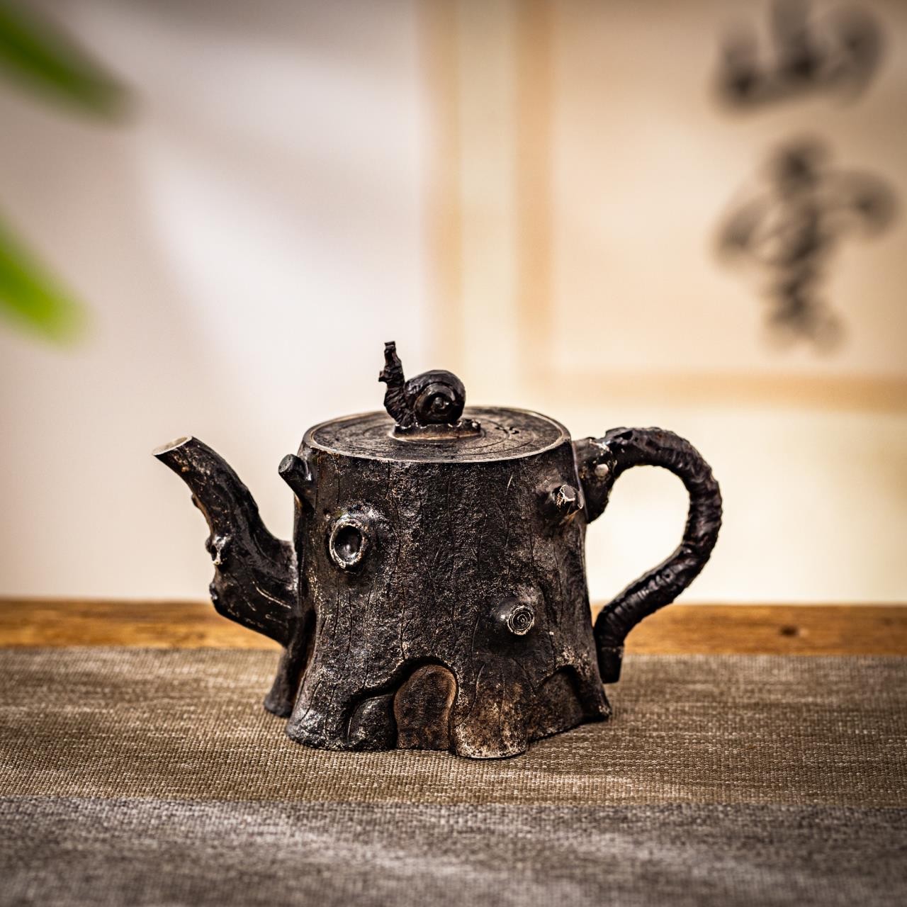 蜂鸟工坊 大师壶 纯手工仿蜗牛树桩做旧茶壶泡壶茶壶 SWA1059