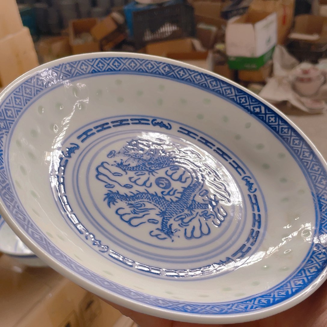 摆件景德镇青花玲珑瓷