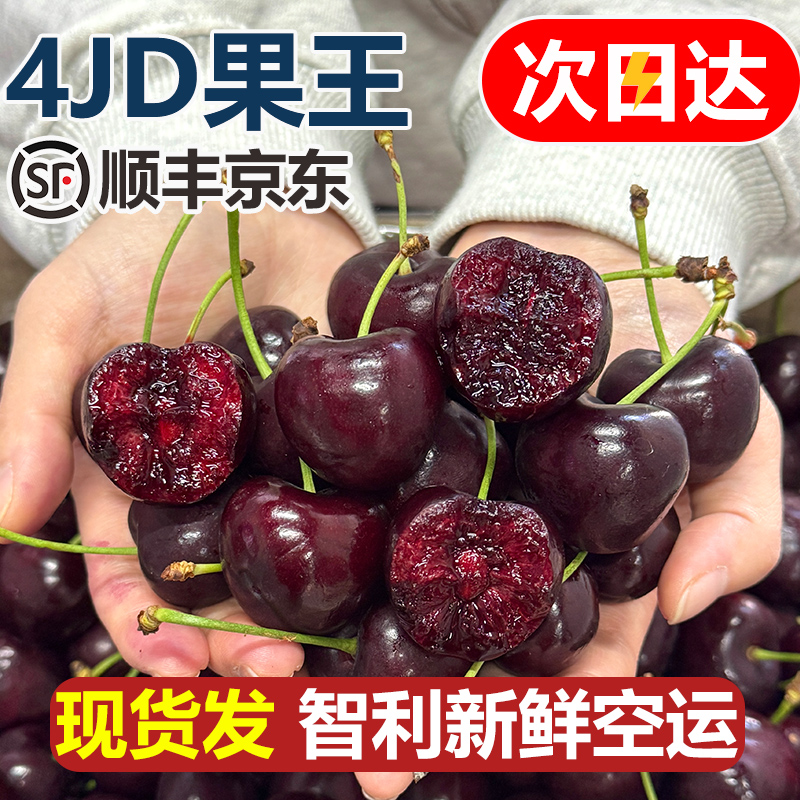 4JDD【今天拍明天到】智利空运车厘子新鲜宝宝孕妇水果LL1内附果径卡800g桑提娜樱桃智利共和国
