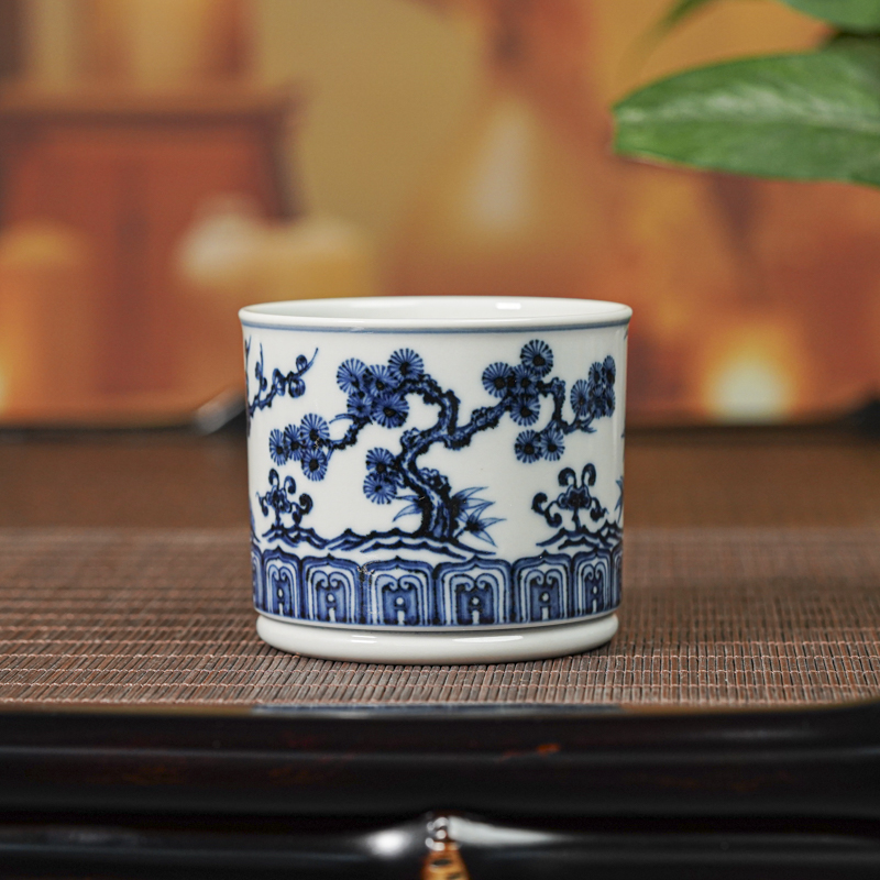 【小乔赏瓷】司陶坊岁寒三友直口杯（stf96）