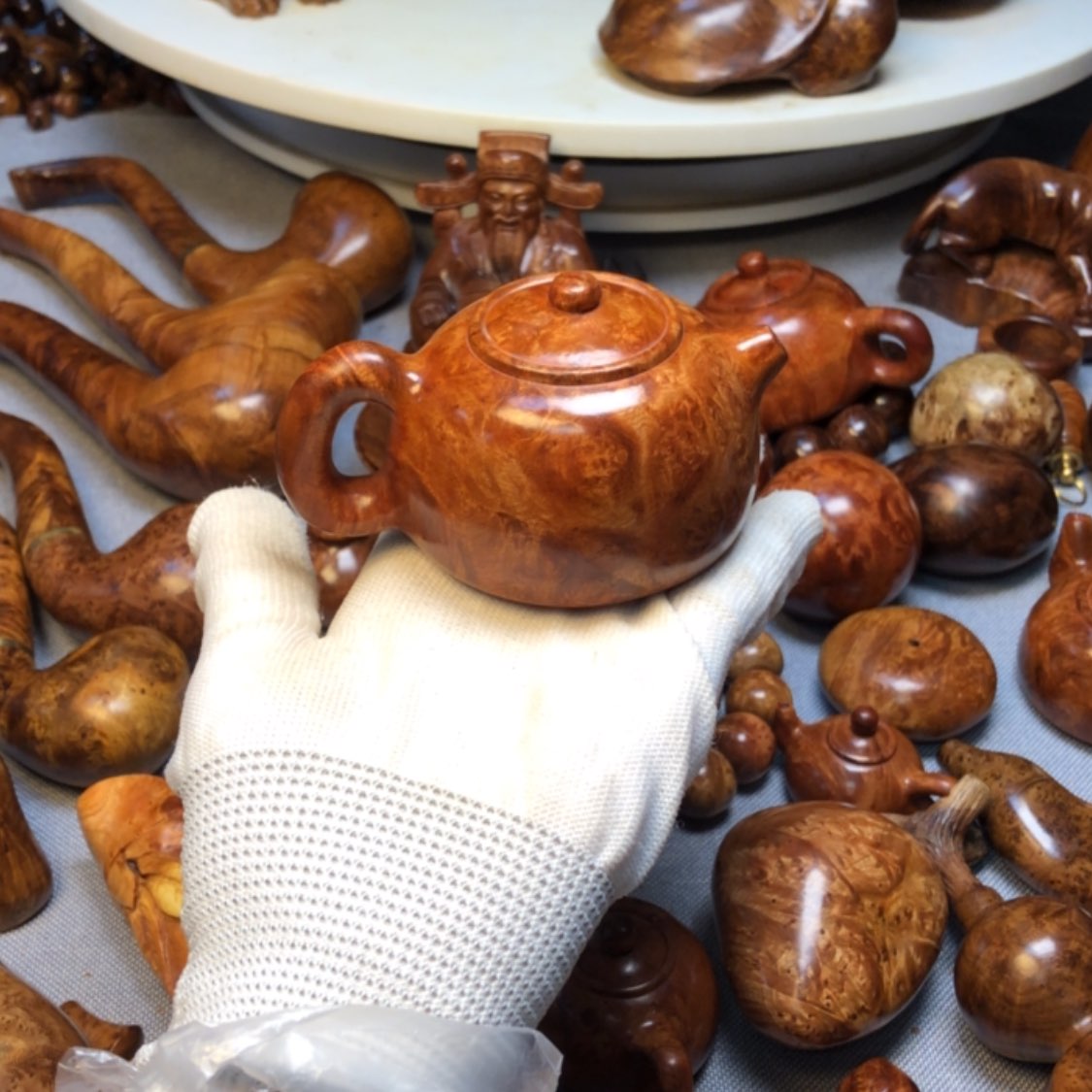 【闪购商品】木郭****?麻梨疙瘩火琉璃手把件