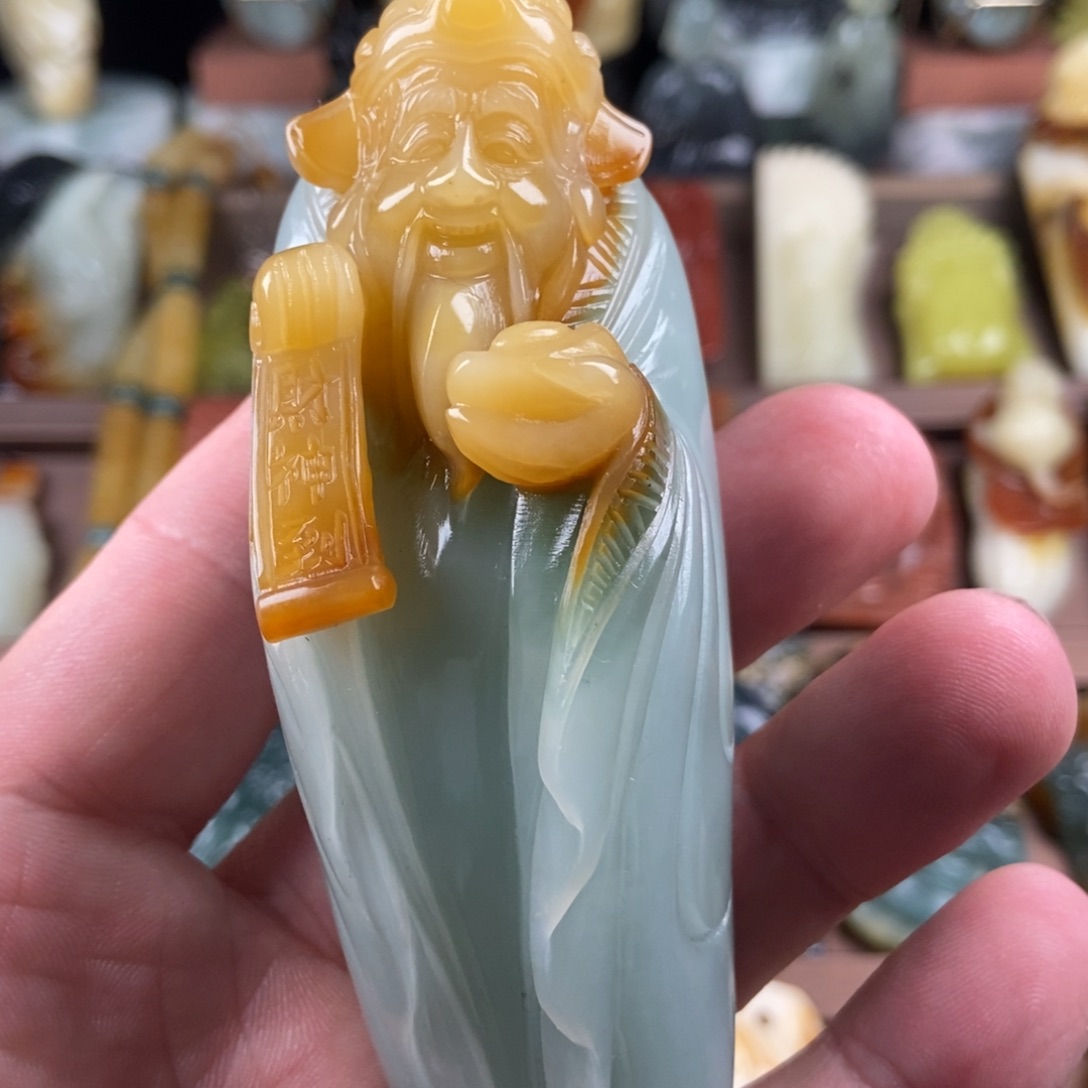 岫玉未镶嵌手把件