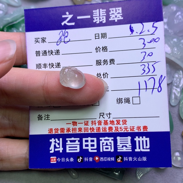 翡翠颈饰未镶嵌跑***笋