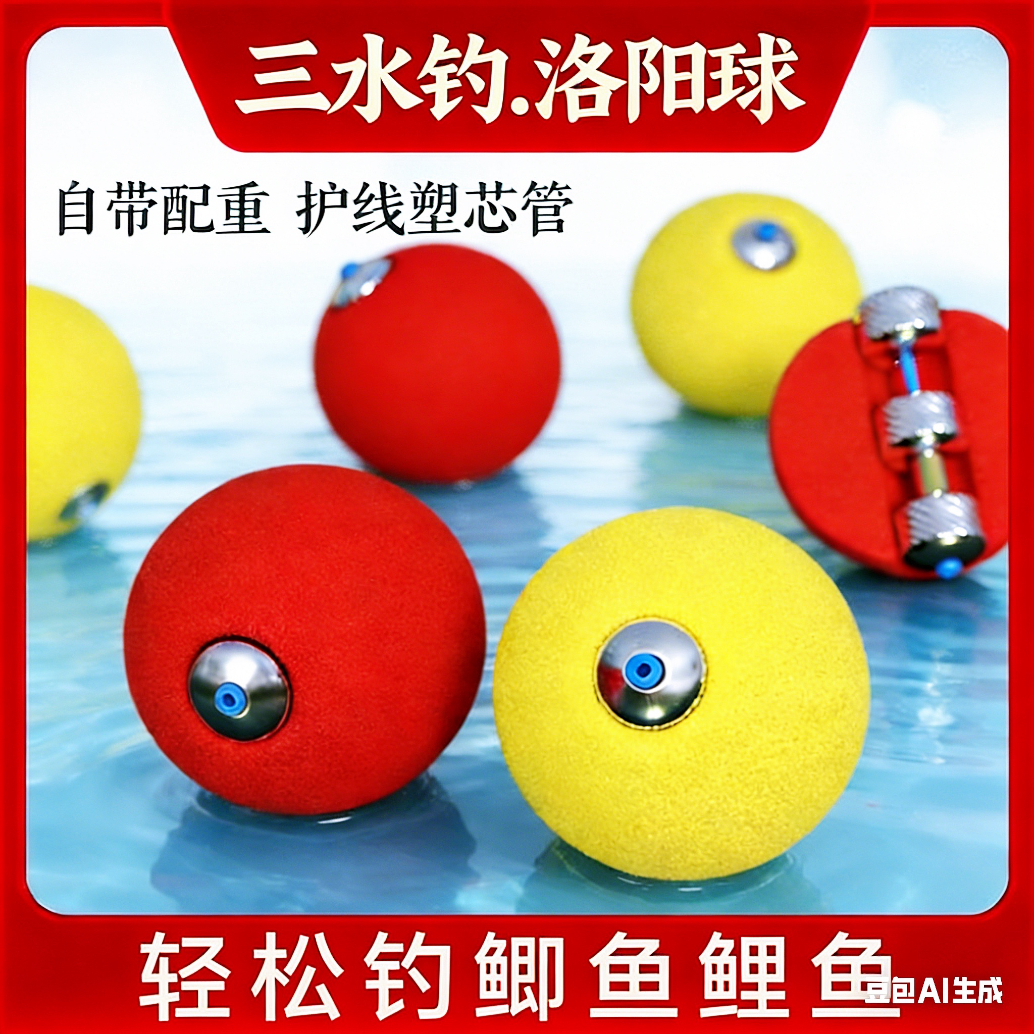 路亚逗钓双头自带配重洛阳EVA升级套装