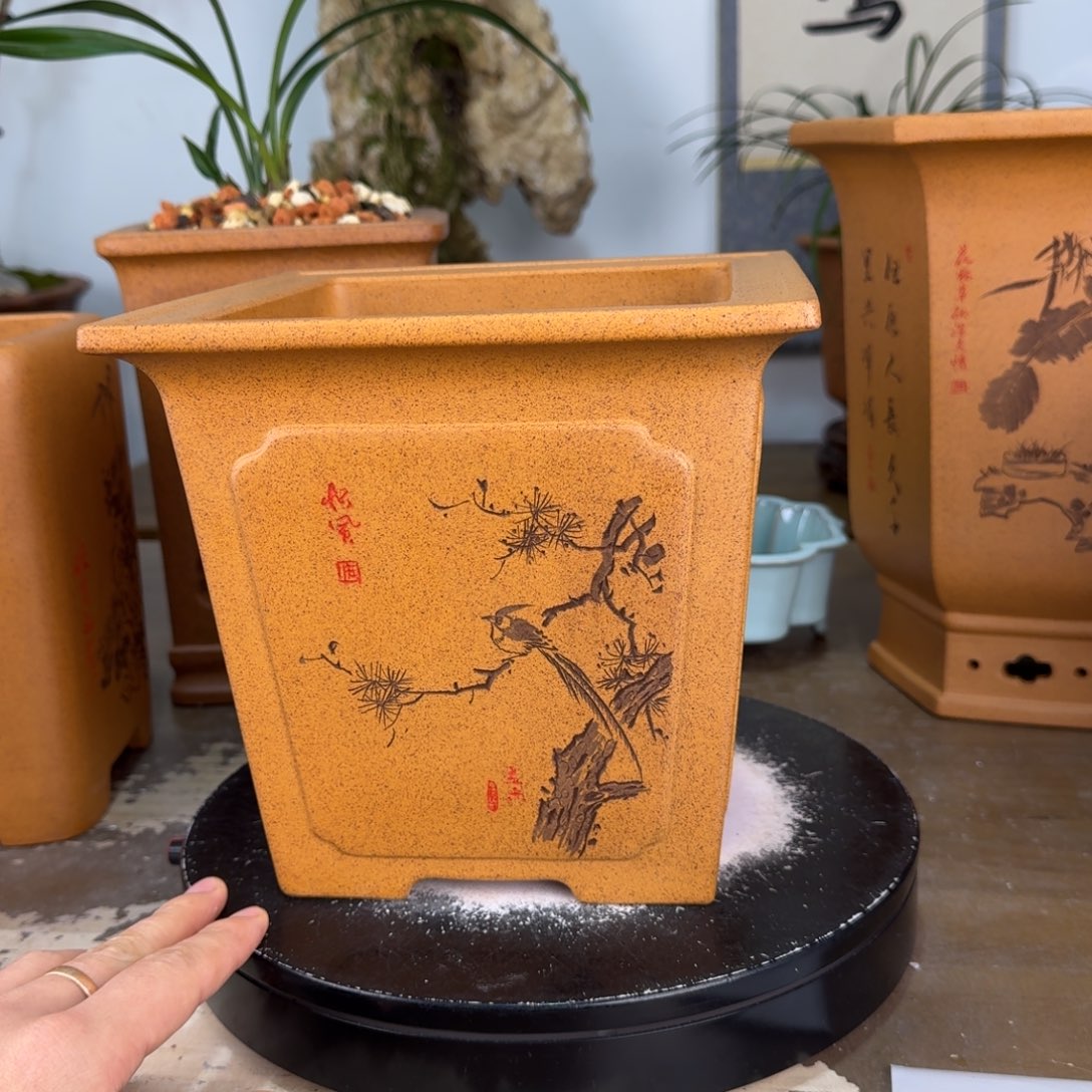 开***心紫砂花盆紫砂花盆1