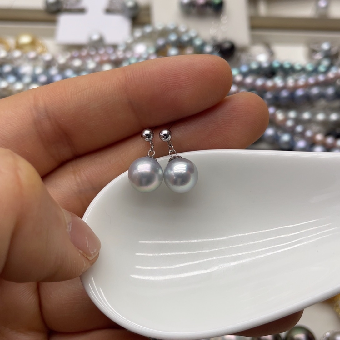 海水珍珠耳饰18K金镶嵌