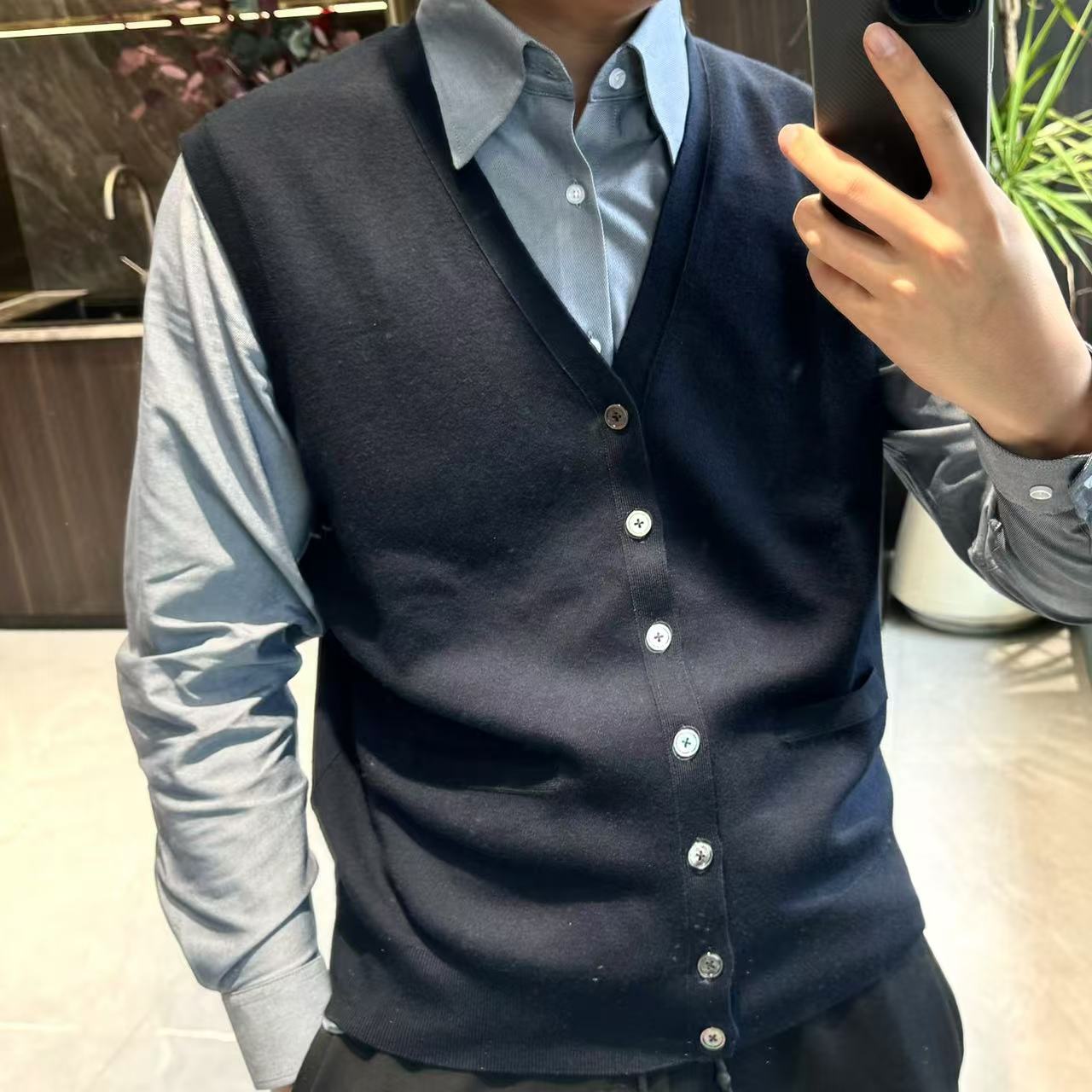 【皇室扬子纱线】纯羊毛高端 百搭针织男士马夹MG7258