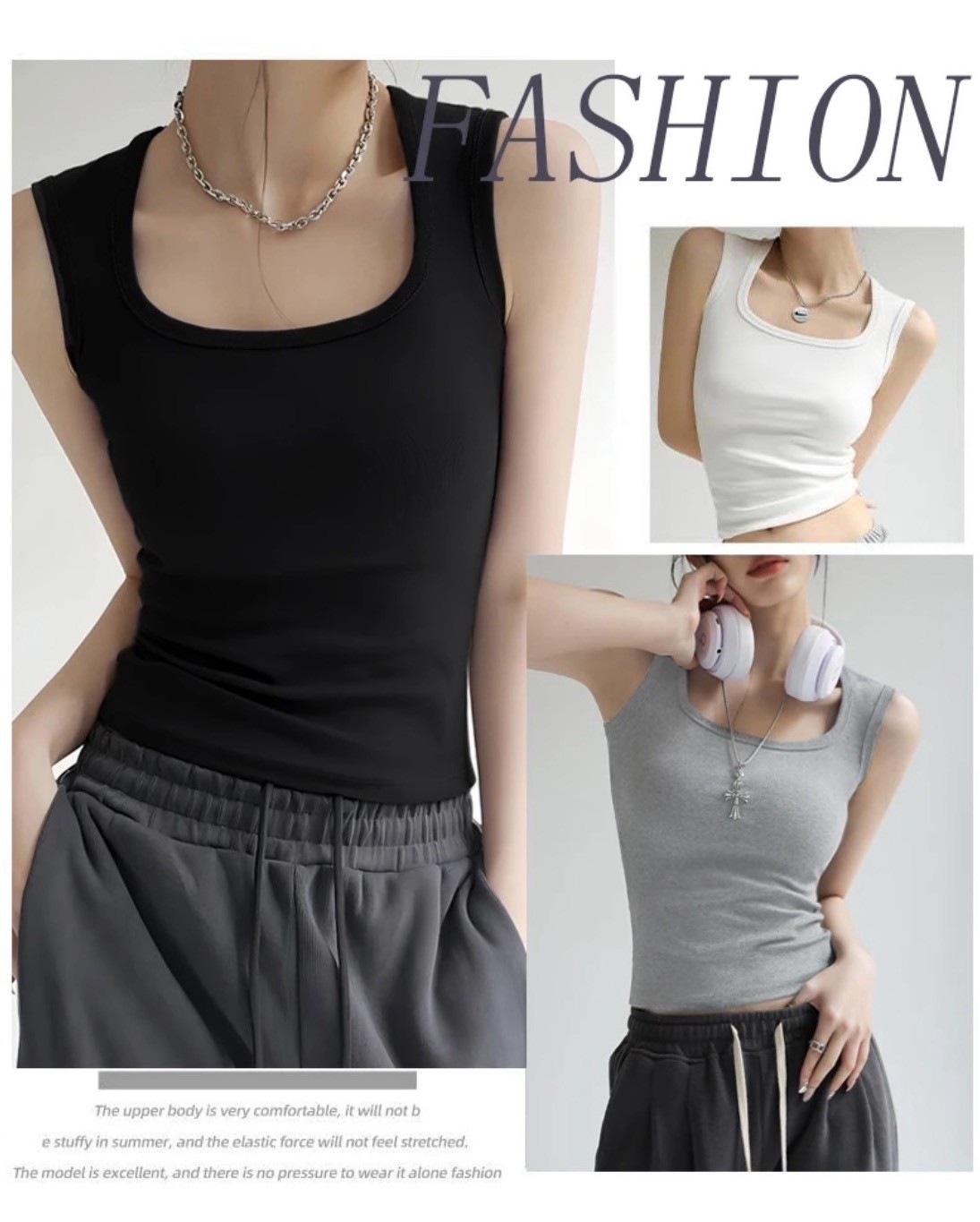 2025新款春夏百搭吊带背心防走光遮肚子大码内搭外穿打底修身上衣