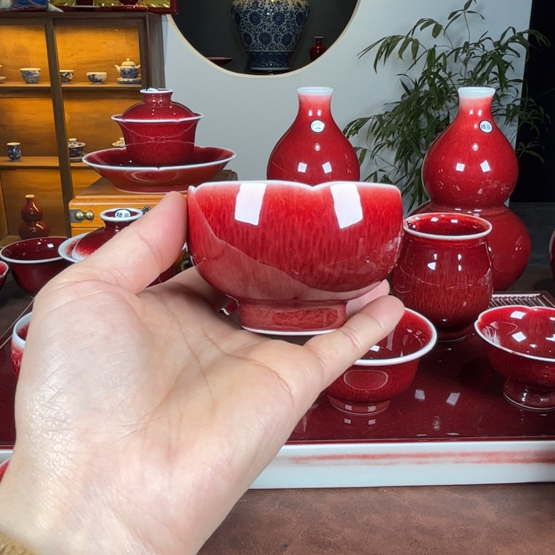 杯景德镇高温原矿杯花口