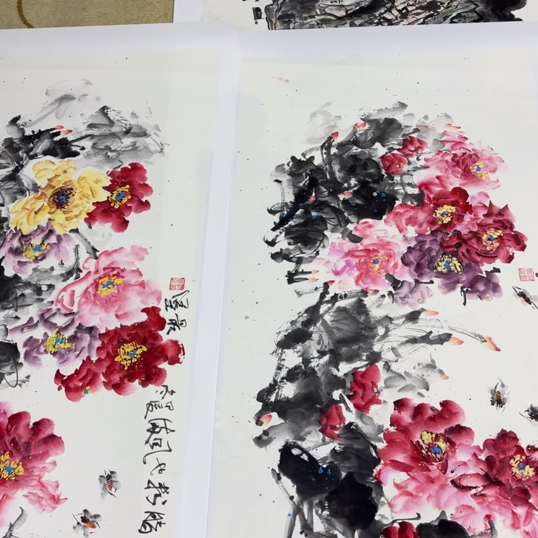 国画青**苑陈光保四尺李欣主播