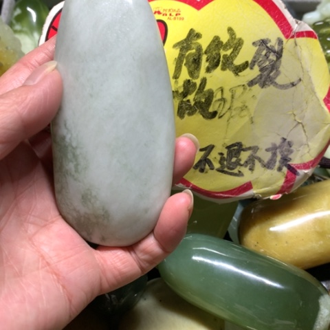 蛇纹石玉未镶嵌手把件